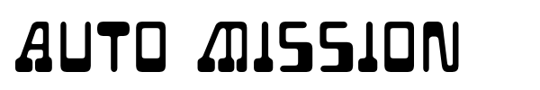 Auto Mission font preview